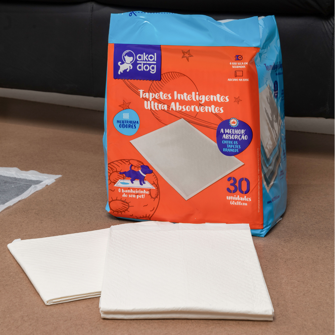 Kit 3 Tapete Higiênico 60×80 Branco Ultra Absorvente