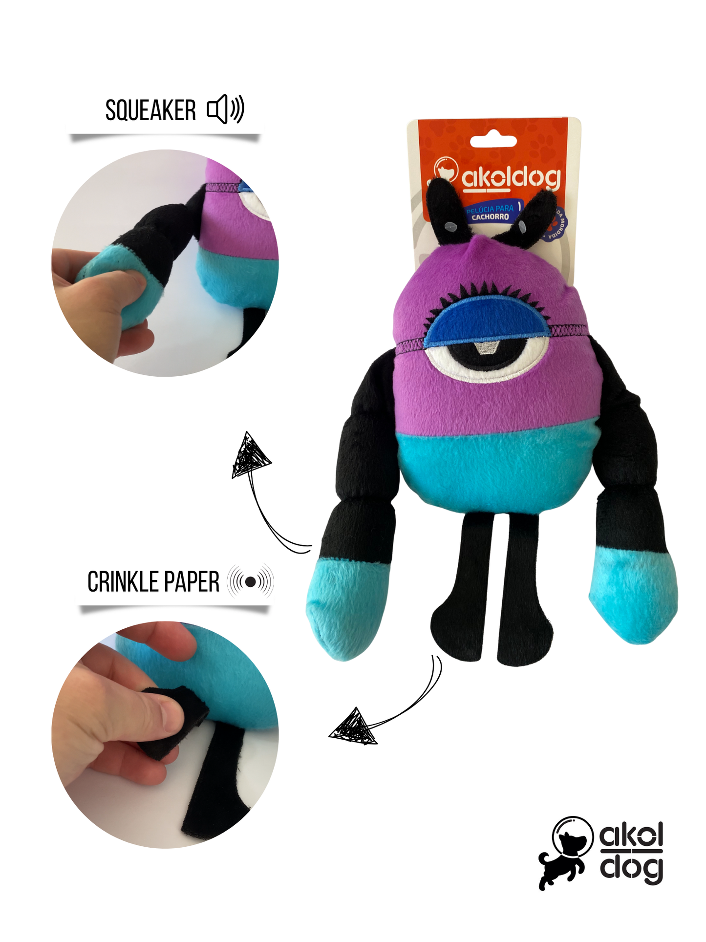 Brinquedo de Pelúcia – Monstro para Cães