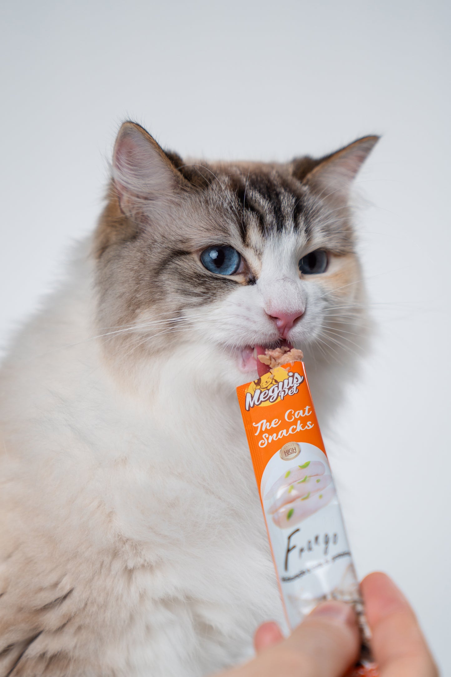 Snack Cremoso Meguis Para Gatos Sabor Frango 60 Uni