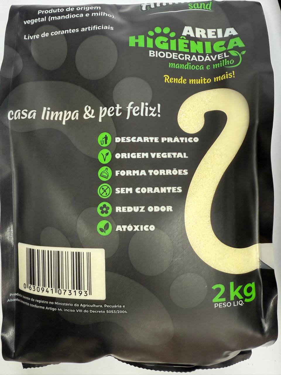 Areia Higiênica Animal’s Sand 2kg – Grossa