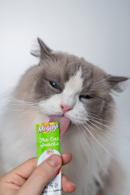 Snack Cremoso Meguis Para Gatos Sabor Salmão 60 Uni