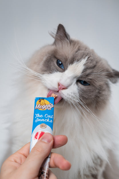 Snack Cremoso Meguis Para Gatos Sabor Atum 60 Uni