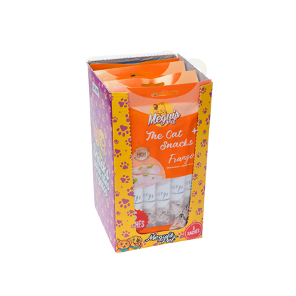 Snack Cremoso Meguis Para Gatos Sabor Frango 60 Uni