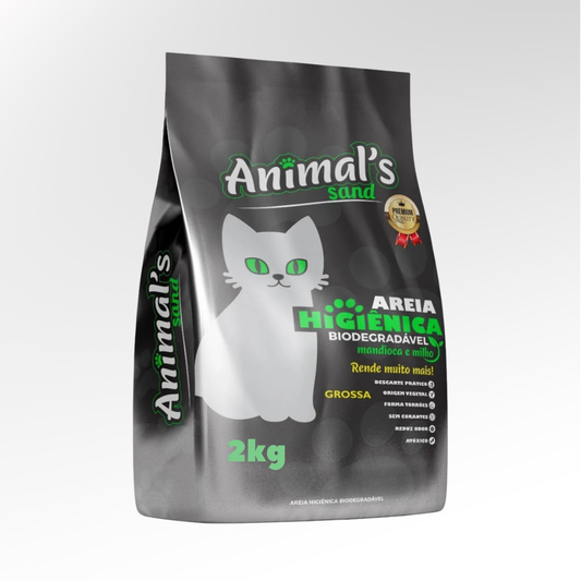 Areia Higiênica Animal’s Sand 2kg – Grossa