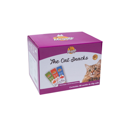 Snack Cremoso Meguis Para Gatos Sabor Misto 60 Uni