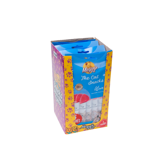 Snack Cremoso Meguis Para Gatos Sabor Atum 60 Uni