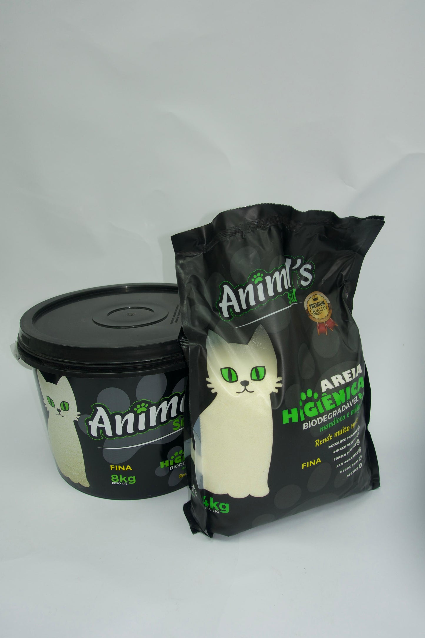 Balde de Areia Higiênica Animal’s Sand 8kg – Fina