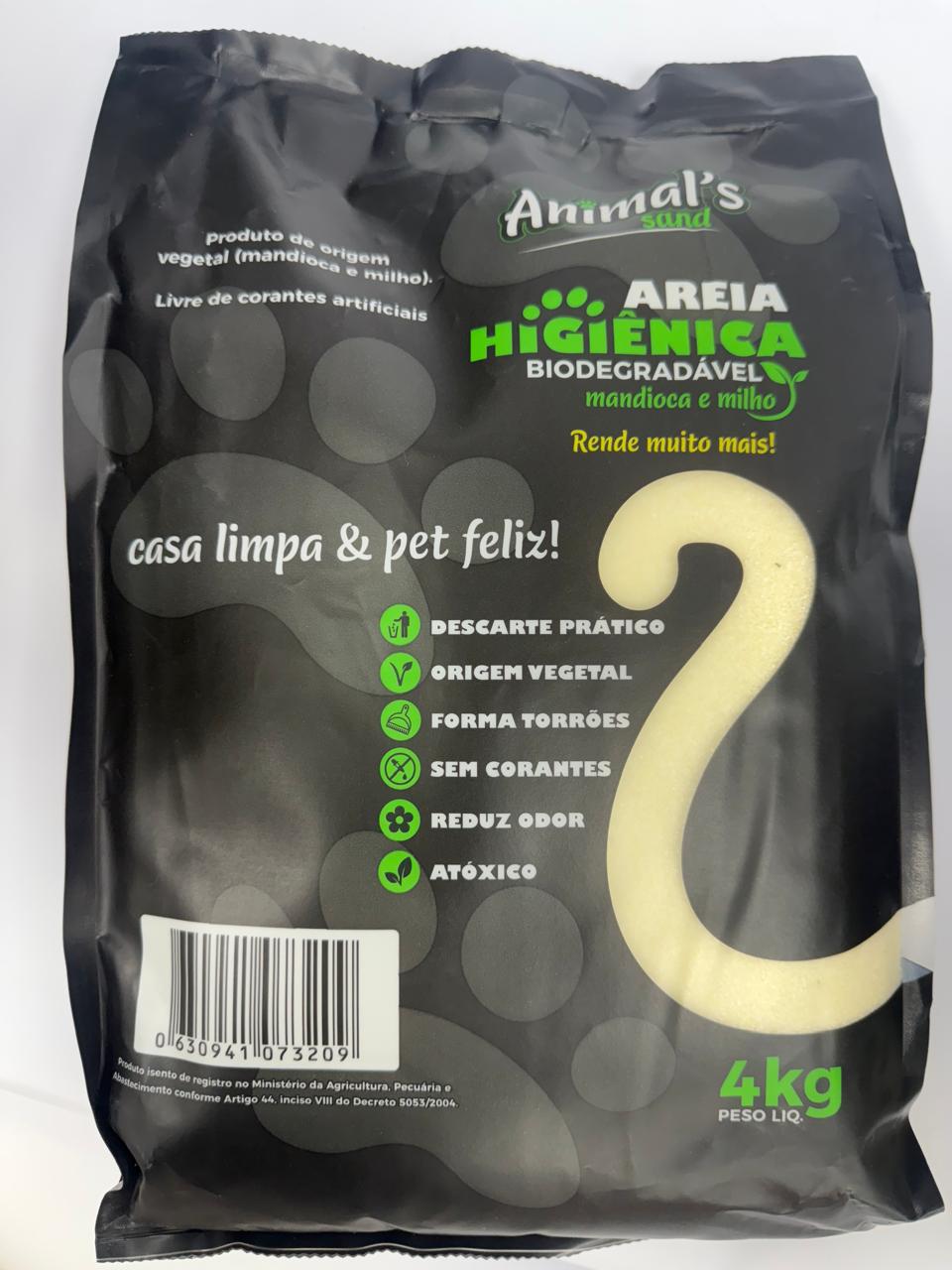 Areia Higiênica Animal’s Sand 4kg – Grossa