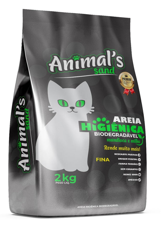 Areia Higiênica Animal’s Sand 2kg – Fina